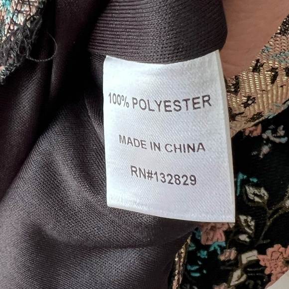 Superdown Macey Mini Dress Pink Floral Embroidered Size XXS Y2K Jacquard - Picture 11 of 11